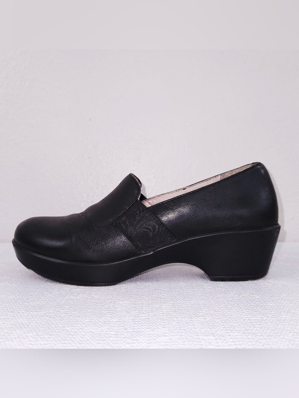 DANSKO Jessica Black Nappa Leather Slip-On Clogs